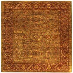 Safavieh Handmade Golden Jaipur Green/ Rust Wool Rug (6 Square)