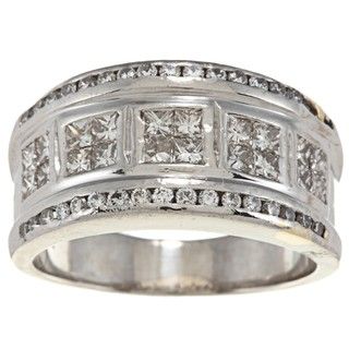 Platinum 2ct TDW Diamond Estate Ring (I J, SI1 SI2) Estate and Vintage Rings