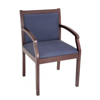 Regency Regent Wood and Fabric Guest Side Chair 9875 Finish Mahogany, Fabric
