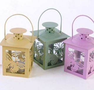 set of three butterfly tea light lanterns by sleepyheads