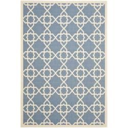 Blue/beige Contemporary Indoor/outdoor Rug (4 X 57)