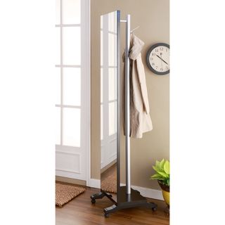 Furniture Of America Reversible Two sided Coat Rack With Vanity Mirror
