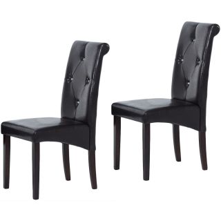 Warehouse Of Tiffany Brownbicast Leather Dining Room Chairs (set Of Eight)