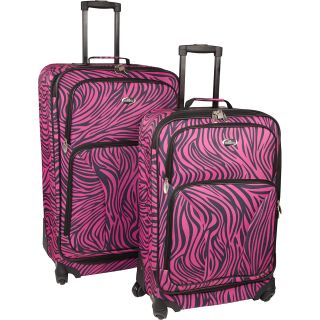 U.S. Traveler Fashion Zebra 2 Piece Spinner Set