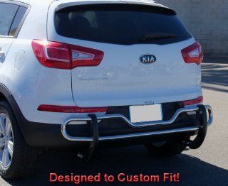 Premium Custom Fit 11 15 Kia Sportage Stainless Steel Rear Bumper Guard Nerf Push Bar (Mounting Hardware included) Automotive