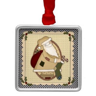 Santa Claus Folk Art Premium Christmas Keepsake Christmas Ornament