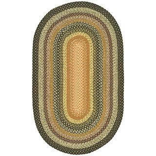 Hand woven Indoor/outdoor Reversible Multicolor Braided Rug (4 X 6 Oval)