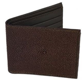 Stingray Leather Bifold Wallet, ID Holder, Brown w/Brown Leather Interior at  Mens Clothing store