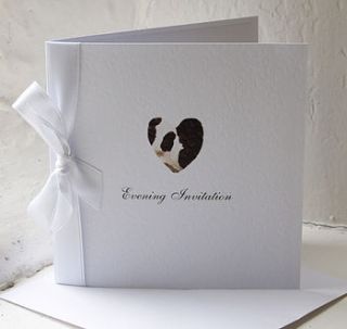 cow print heart wedding party stationery by chandler invitations