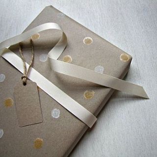spotty hand printed wrapping paper by paper beagle