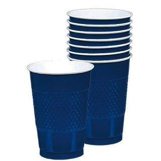 Plastic Cups  20ct (12oz, Navy Flag Blue) Kitchen & Dining