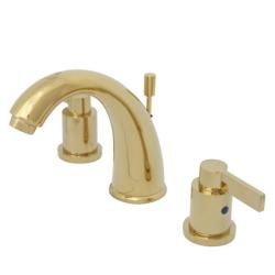 Nuvofusion Goose Neck Widespread Polished Brass Bathroom Faucet