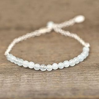 march birthstone bracelet by between you & i