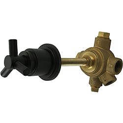 Oil rubbed bronze Finish Westbrass Five port In wall Three way Shower diverter Valve With Cross shaped Handle