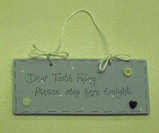 tooth fairy sign and bag by pippins gift company