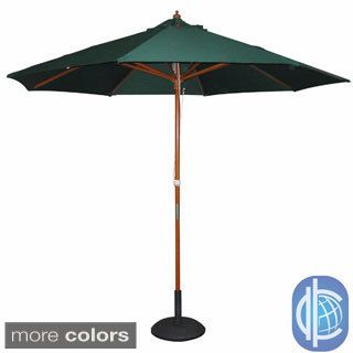 International Caravan Balau Hardwood 9.8 foot 8 ribbed Push up Umbrella With Pulley System