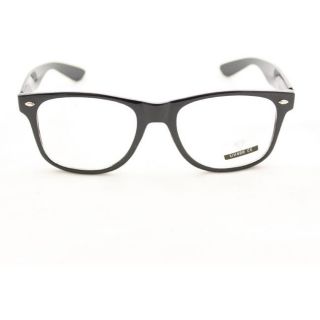 Fashion Sunglasses 222cw Black Glassy Frame Clear Lens