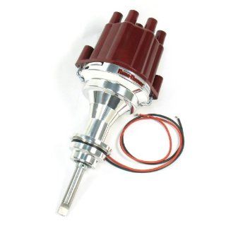 Pertronix D141801 Flame Thrower Plug and Play Non Vacuum Advance Red Cap Billet Electronic Distributor with Ignitor II Technology for Chrysler/Dodge/Plymouth 273 360 Automotive