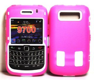 Pink Two Tone Hard Protective Case with Rubberized Silicone Cover Skin for Blackberry Bold 2 9700 Onyx Cell Phones & Accessories
