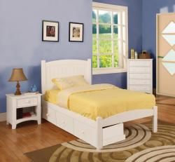 Furniture Of America Furniture Of America Thea Platform Twin Size Bed And Three Drawers White Size Twin