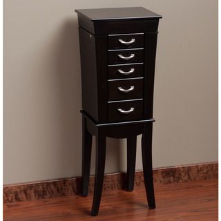 Direct Armoires Eiffel Black 5 drawer Jewelry Armoire Black Size Other