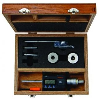 Mitutoyo 468 976 Digimatic Holtest LCD Inside Micrometer, Interchangeable Head Set, 0.275 0.5"/6.925 12.7mm Range, 0.00005" Graduation, +/ 0.0001" Accuracy (3 Piece Set)