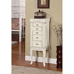 Nathan Direct Morre 5 Drawer Jewelry Armoire Off White Size Other