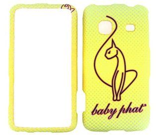 SAMSUNG GALAXY PREVAIL M820 BABY PHAT YELLOW CAT LICENSED CASE SNAP ON PROTECTOR ACCESSORY Cell Phones & Accessories