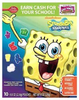Spongebob Squarepants Fruit Flavored Snacks 8 oz (Pack of 10)  Fruit Leather  Grocery & Gourmet Food