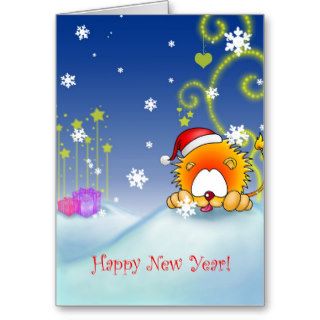 Happy New Year Leo card