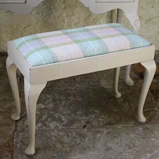 vintage upholstered stool by sharp & noble   footstools & cubes