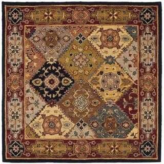 Heritage Bakhtiari Multicolored/ Red Handmade Wool Area Rug (6 Square)