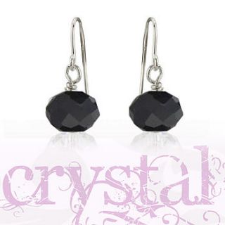 crystal silver hook earrings by lovethelinks