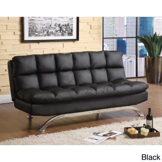 Furniture Of America Furniture Of America Pascoe Bicast Leather Sofa/ Futon Black Size Full