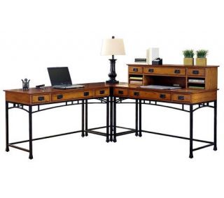 Modern Craftsman Corner L Desk —