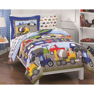 Chf Industries Trucks And Tractors 5 piece Twin size Bed In A Bag With Sheet Set Multi Size Twin
