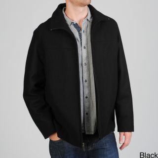 Perry Ellis Portfolio Perry Ellis Mens Wool Blend Open Bottom Jacket Black Size XL