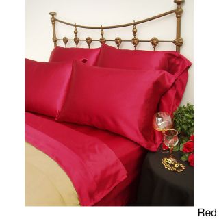 Scent Sation Charmeuse Ii Satin Twin Xl size Sheet Set Red Size Twin XL