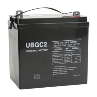 UPG Sealed Lead-Acid Battery — AGM/SLA, 6V, 200 Amps, Model# 45966  Energy Storage Batteries