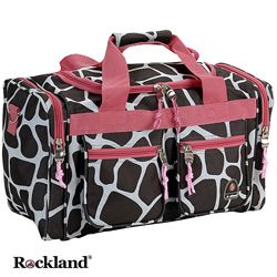 Rockland Deluxe Pink Giraffe 19 inch Carry on Tote / Duffel Bag