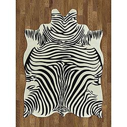 Zebra Hide Polyproplene Rug (5 X 7)