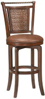 Furniture Norwood Stool   Swivel   Bar Height   Brown Cherry/Copper (BROWN CHERRY with COPPER) (47.5"H x 25"W x 19.75"D)   Barstools With Backs