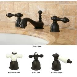 Mini widespread Double handle Oil rubbed bronze Bathroom Faucet