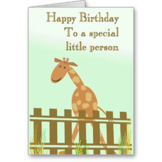 Happy Birthday giraffe  juvenile card