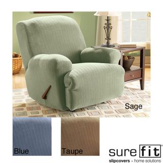 Sure Fit Stretch Polyester Stripe Recliner Slipcover