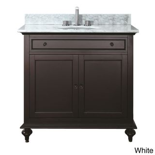 None Avanity Merlot 36 inch Single Vanity In Espresso Finish With Sink And Top White Size Single Vanities