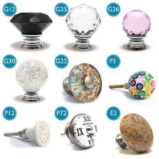crystal glass ceramic granite cupboard knobs by pushka knobs
