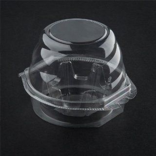 SODIAL(TM) 50 Large Single Clear Cupcake Pod Cake Muffin Carrier Kitchen & Dining