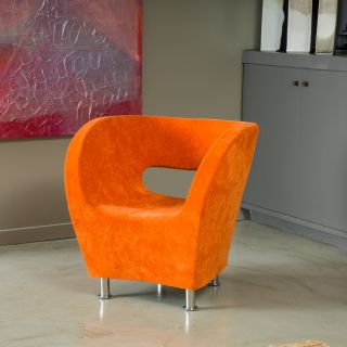 Christopher Knight Home Modern Orange Microfiber Accent Chair