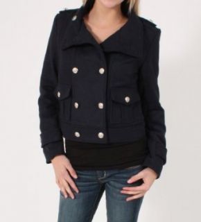 Military Jacket in Navy with Silver Buttons, X Large